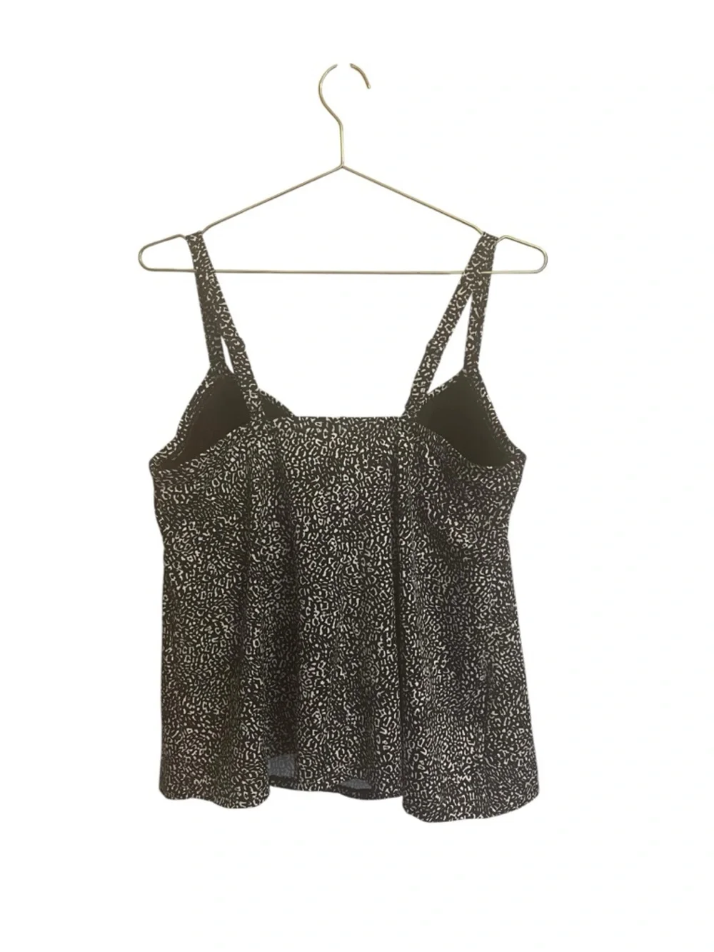 Swimsuits For All Black White Animal Print Tankini Top 38D NWT - Picture 2 of 4